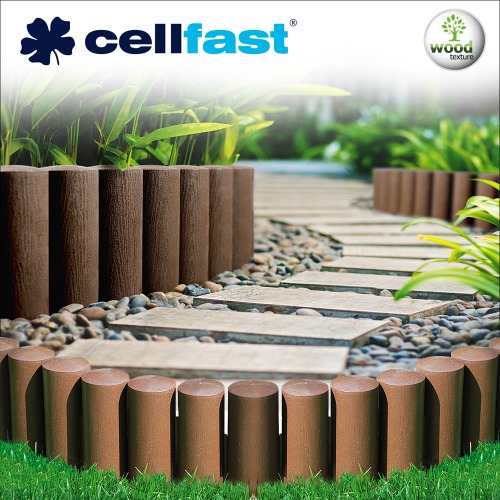 셀파스트(Cellfast) 정원 말뚝(테두리) 2.3m/스파이크식 설치/원터치 연결/분리대/베란다 화원/조경/정원울타리/정원테두리